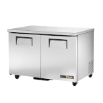 True TUC-48-HC - Undercounter Refrigerator, (2) solid doors, (4) shelves